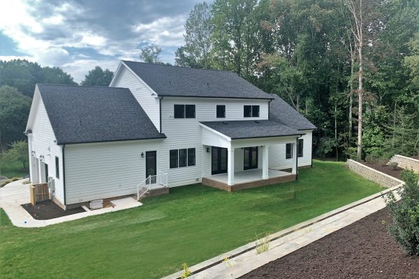 Rear exterior of new home built by Richmond Hill Design-Build