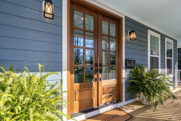 Front doors of new home built by Richmond Hill Design-Build