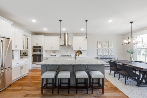 Island in kitchen of new home built by Richmond Hill Design-Build