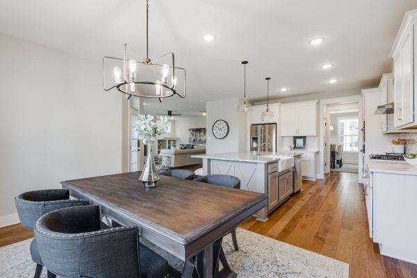 Breakfast area next to kitchen in new home built by Richmond Hill Design-Build