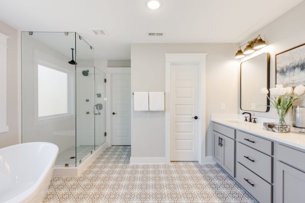 Luxurious owner's bathroom in new home built by Richmond Hill Design-Build