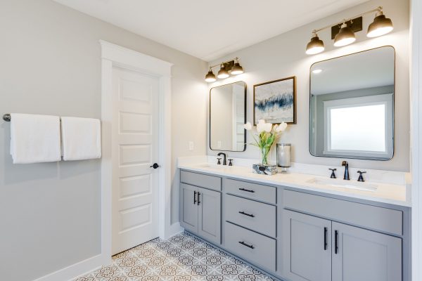 Luxurious owner's bathroom in new home built by Richmond Hill Design-Build