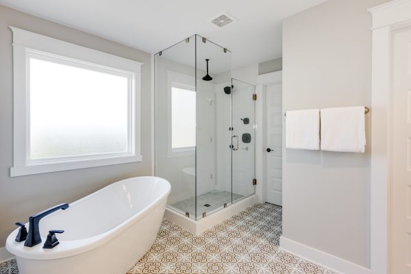 Luxurious owner's bathroom in new home built by Richmond Hill Design-Build