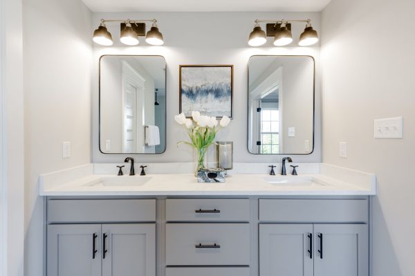 Luxurious owner's bathroom in new home built by Richmond Hill Design-Build