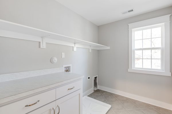 Laundry room in new home built by Richmond Hill Design-Build