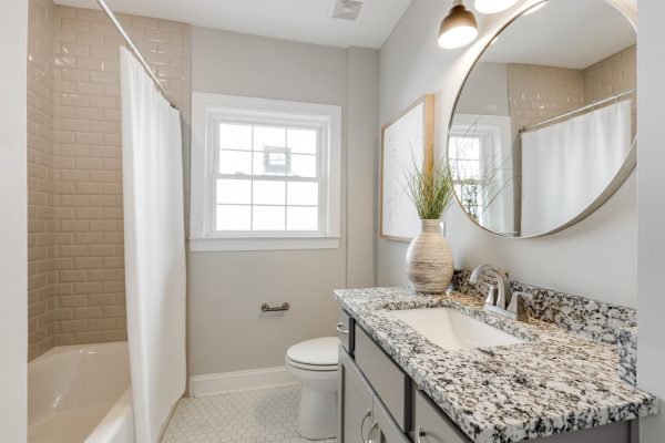 Guest bathroom in renovated home by Richmond Hill Design-Build