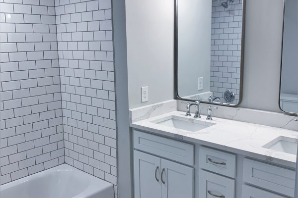 Guest bathroom in renovation by Richmond Hill Design-Build