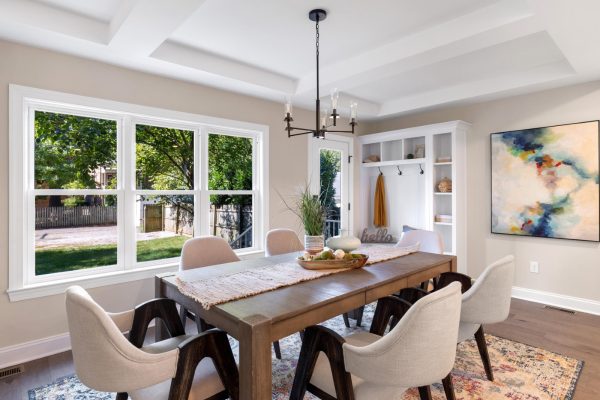 Dining area of beautiful remodeled home by Richmond Hill Design-Build