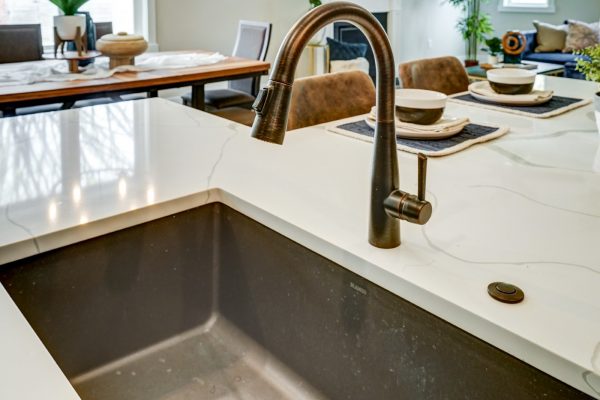 Kitchen faucet in new home built by Richmond Hill Design-Build