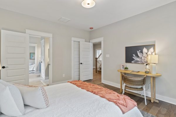 Secondary bedroom in new home by Richmond Hill Design-Build