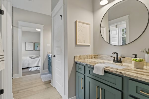 Secondary bathroom in new home by Richmond Hill Design-Build