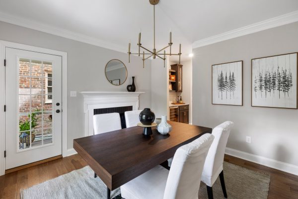 Dining room of remodeled home by Richmond Hill Design-Build