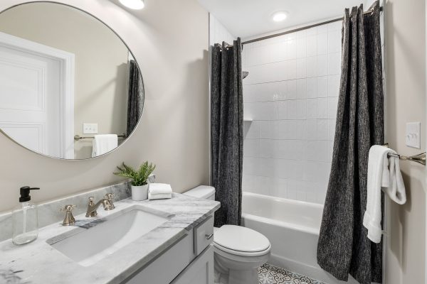 Secondary bathroom of remodeled home by Richmond Hill Design-Build