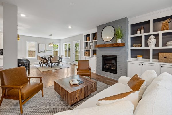 Family room of remodeled home by Richmond Hill Design-Build