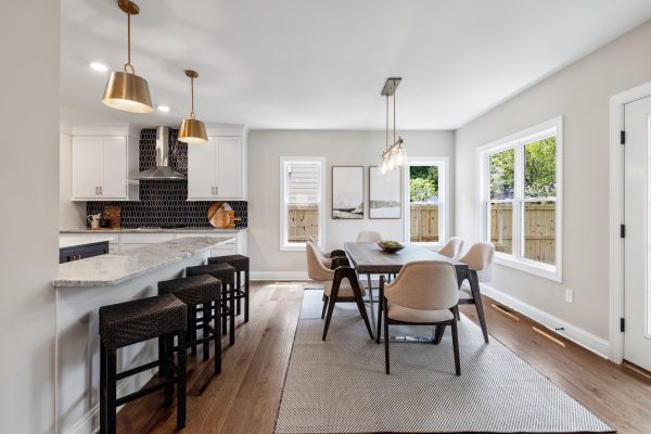 Breakfast area of remodeled home by Richmond Hill Design-Build