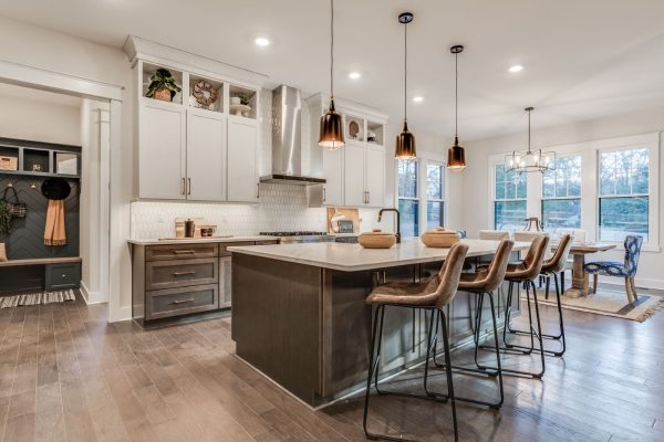 Island in kitchen of new home built by Richmond Hill Design-Build