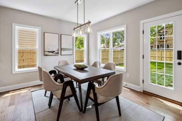 Breakfast area of remodeled home by Richmond Hill Design-Build