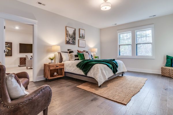 Secondary bedroom in new home built by Richmond Hill Design-Build