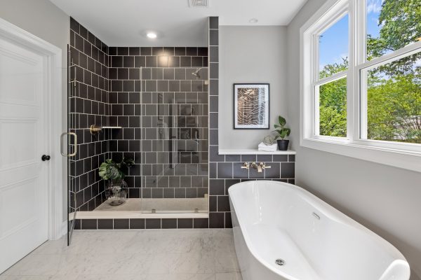 Primary bathroom of remodeled home by Richmond Hill Design-Build