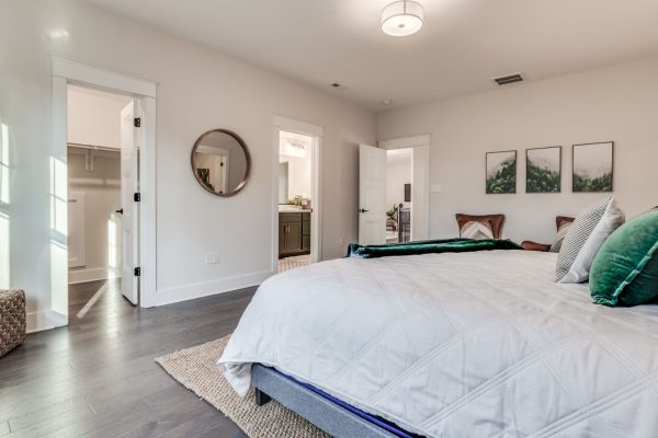 Secondary bedroom in new home built by Richmond Hill Design-Build