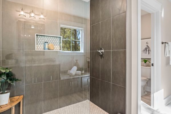 Primary bathroom of new build by Richmond Hill Design-Build