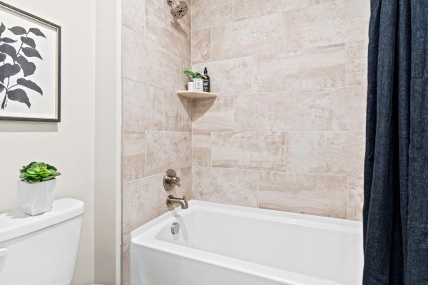 Secondary bathroom of new build by Richmond Hill Design-Build