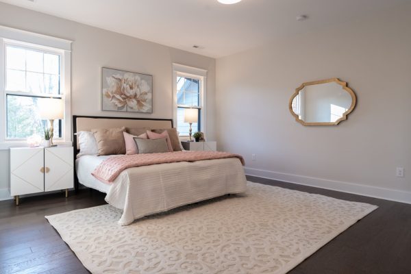 Secondary bedroom in new home built by Richmond Hill Design-Build