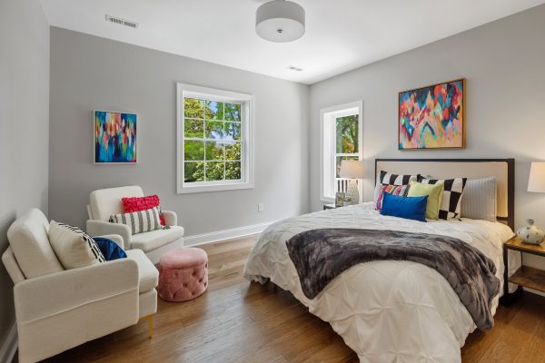 Secondary bedroom of remodeled home by Richmond Hill Design-Build