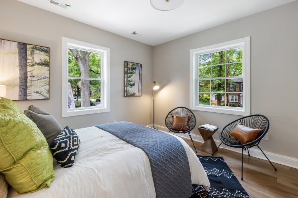 Secondary bedroom of remodeled home by Richmond Hill Design-Build