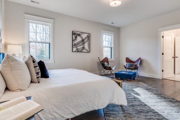 Secondary bedroom in new home built by Richmond Hill Design-Build