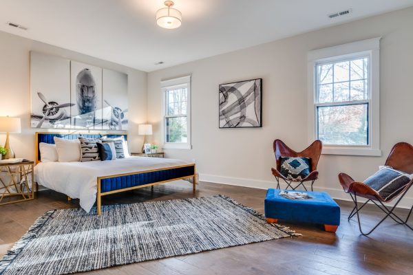 Secondary bedroom in new home built by Richmond Hill Design-Build