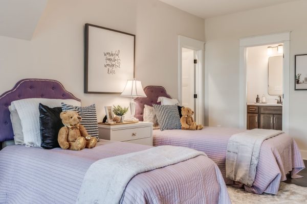 Secondary bedroom in new home built by Richmond Hill Design-Build