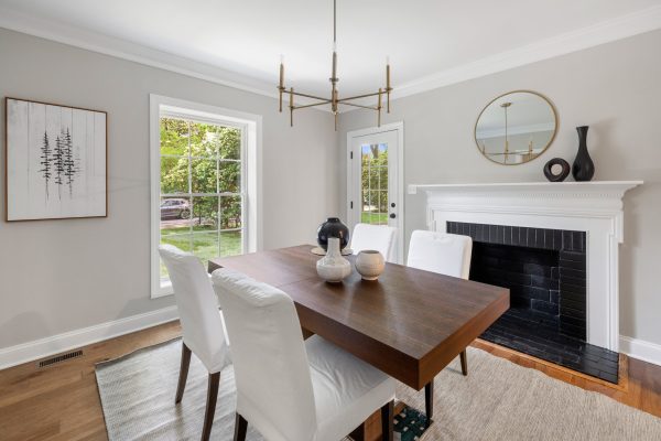 Dining room of remodeled home by Richmond Hill Design-Build