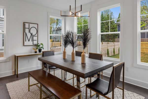 Dining room in new home built by Richmond Hill Design-Build