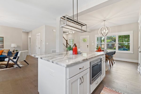 Kitchen island in whole house remodel by Richmond Hill Design-Build