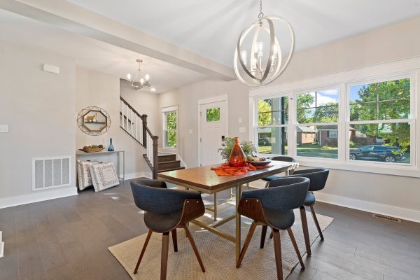 Dining room of whole house remodel by Richmond Hill Design-Build