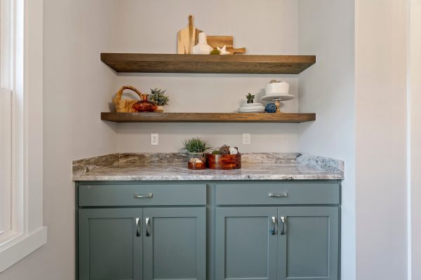 Built-ins in kitchen of whole house remodel by Richmond Hill Design-Build