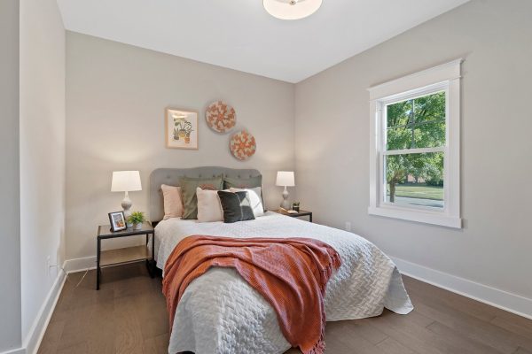 Secondary bedroom in whole house remodel by Richmond Hill Design-Build