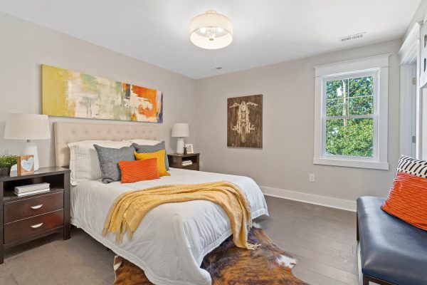 Secondary bedroom in whole house remodel by Richmond Hill Design-Build