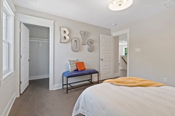 Secondary bedroom in whole house remodel by Richmond Hill Design-Build