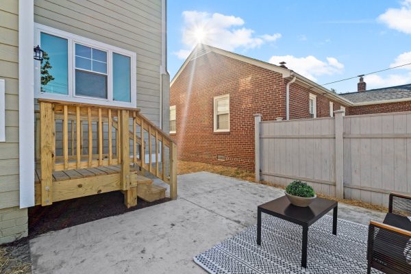 Rear patio of whole house remodel by Richmond Hill Design-Build