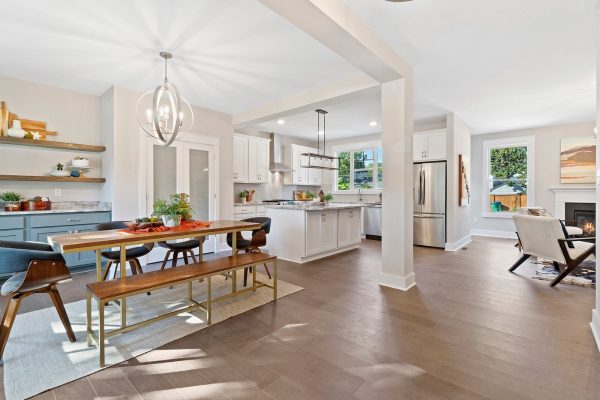 Kitchen and breakfast area of whole house remodel by Richmond Hill Design-Build