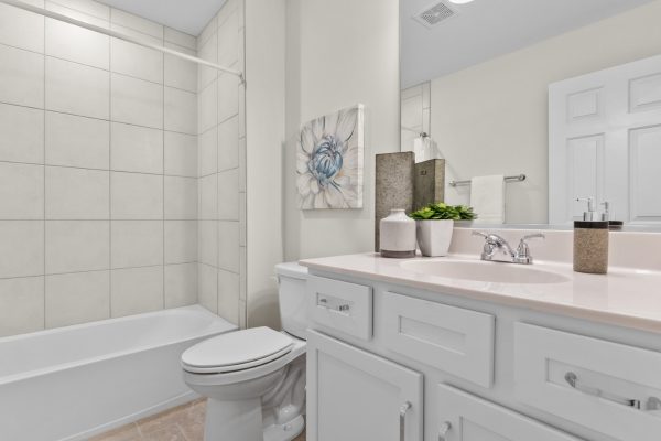 Secondary bathroom in renovated home by Richmond Hill Design-Build