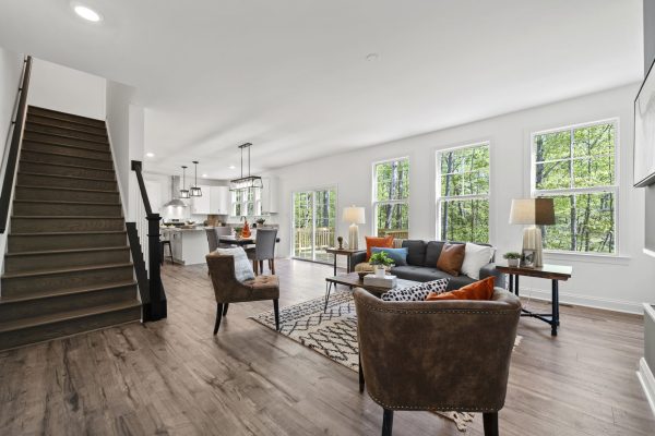 Sitting room of new home built by Richmond Hill Design-Build