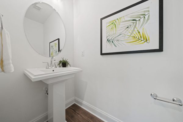 Powder room of new home built by Richmond Hill Design-Build