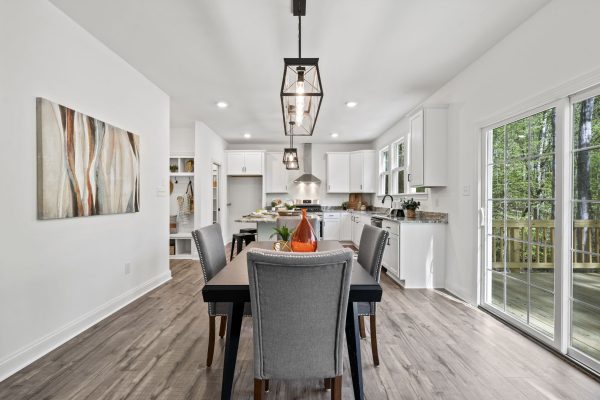 Breakfast area of new home built by Richmond Hill Design-Build