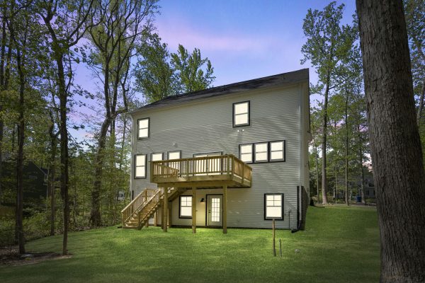 Stunning night shot of new home built by Richmond Hill Design-Build