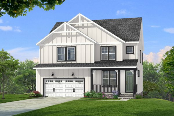 Front elevation of new home by Richmond Hill Design-Build