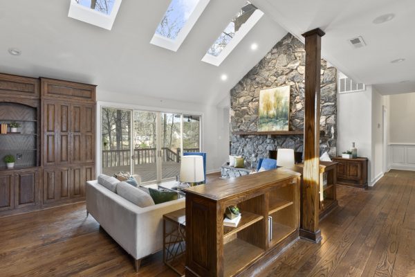 Family room in renovated home by Richmond Hill Design-Build