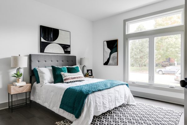 First floor bedroom of new home by Richmond Hill Design-Build